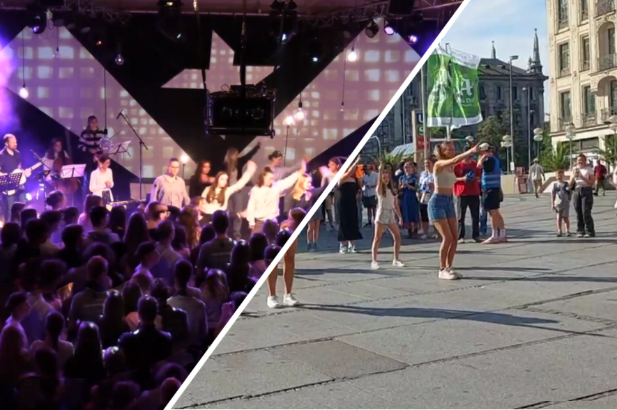 Collage vergangener Flashmobs